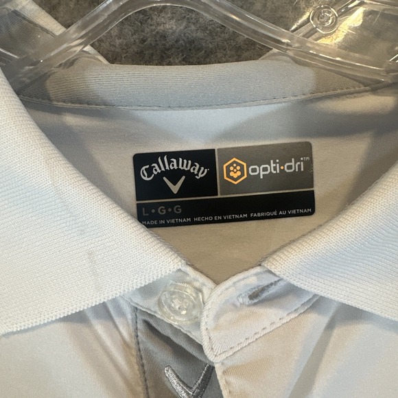 Callaway Opti-Dri Golf Polo Shirt Short Sleeve‎ White Size L - Picture 4 of 9